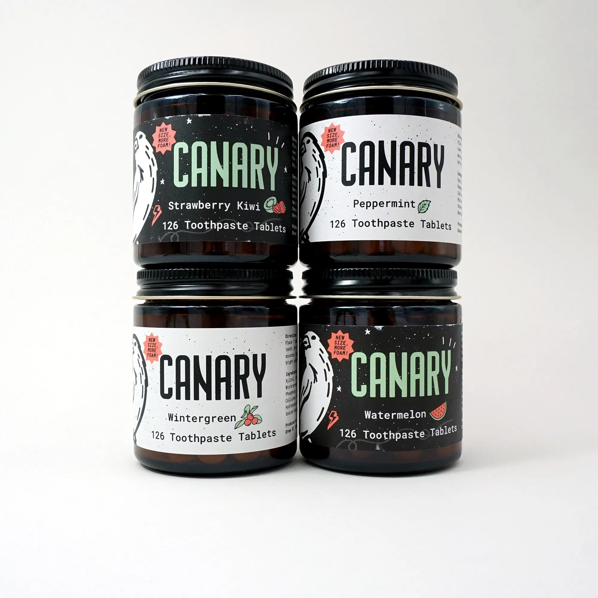 4 Pack Sampler of Canary Toothpaste Tablets by Canary