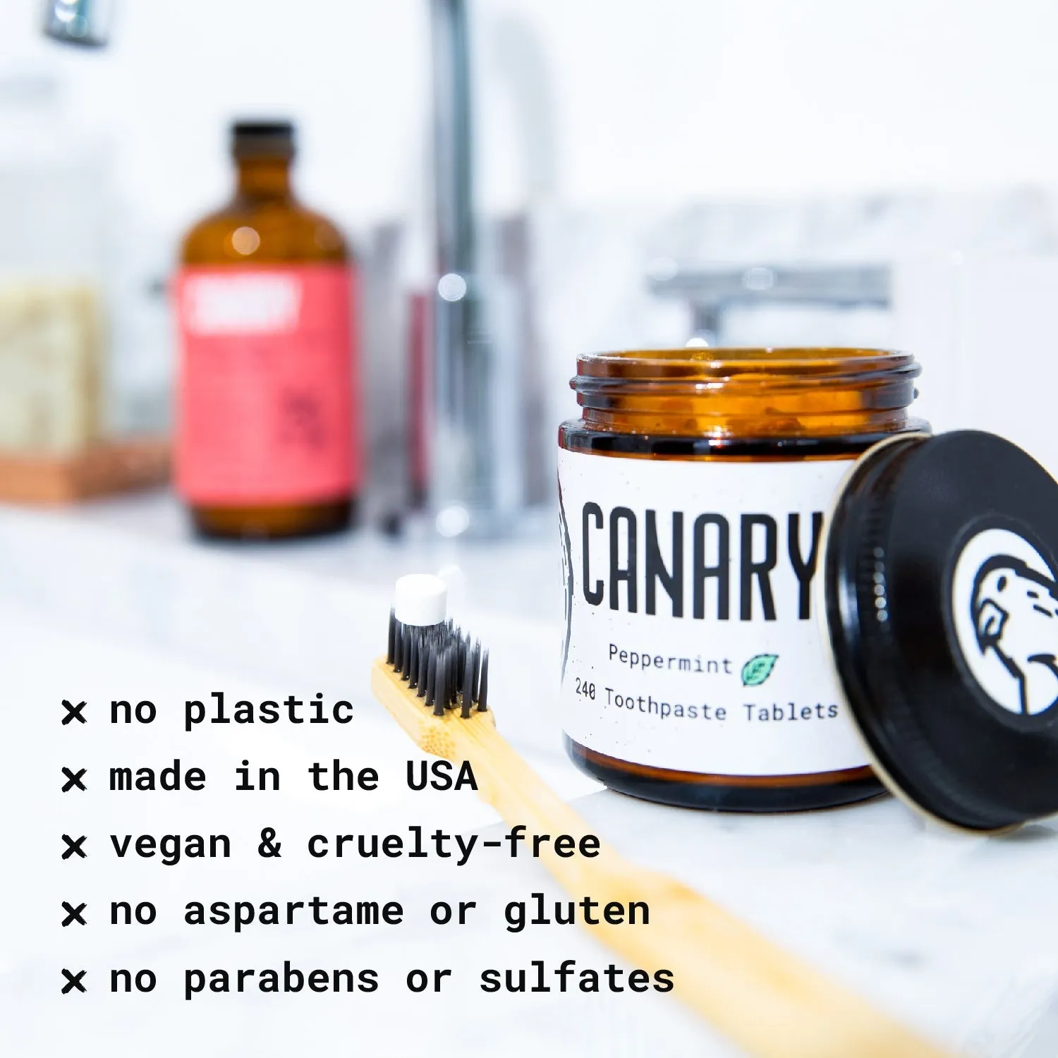 4 Pack Sampler of Canary Toothpaste Tablets by Canary