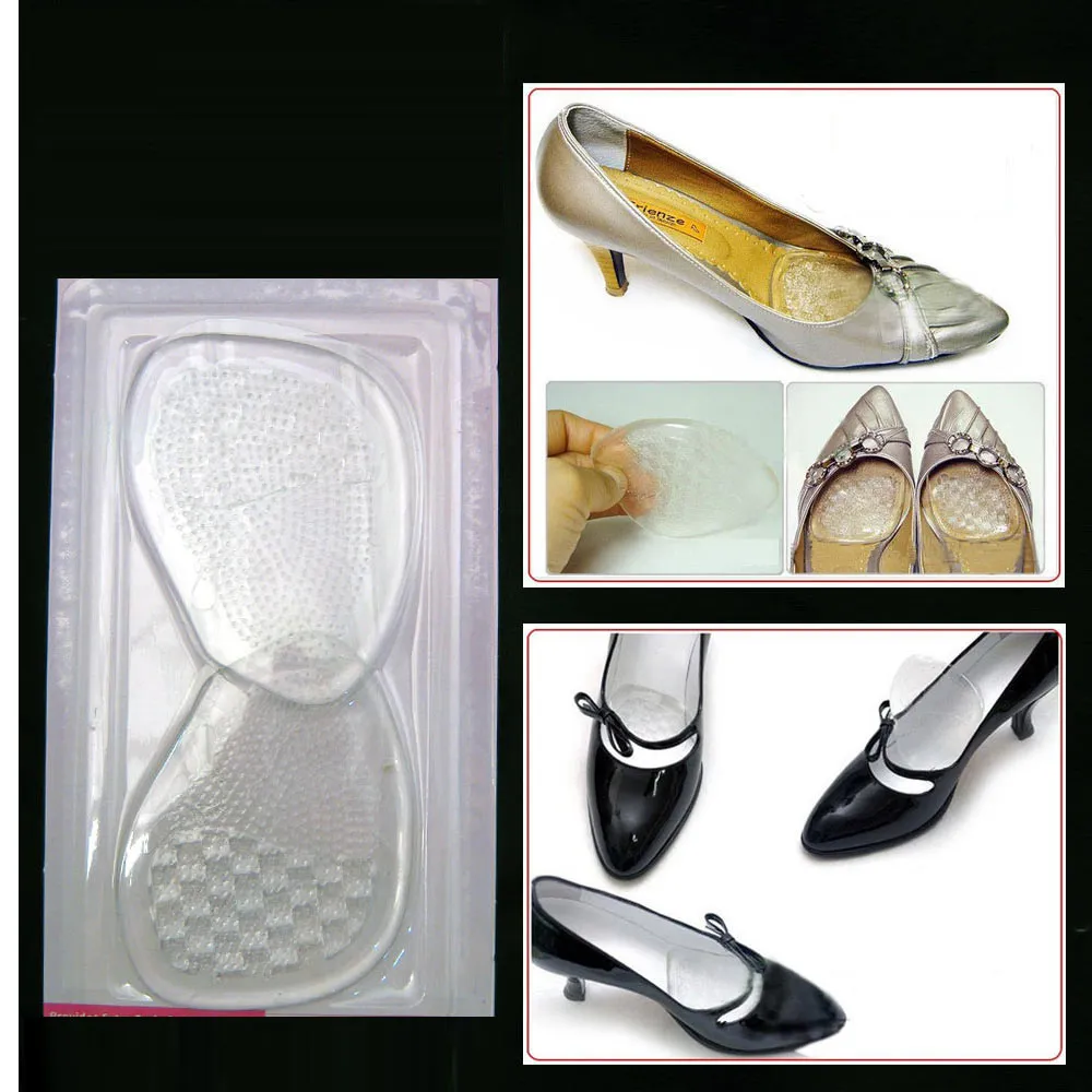 4 Pair Gel Silicone Foot Half Sole Insoles Shoes Care Cushion Pad Insole Comfy