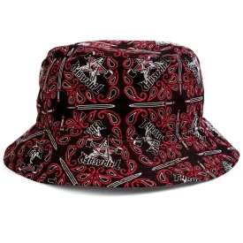 Bandana Bucket Hat Black/ Red