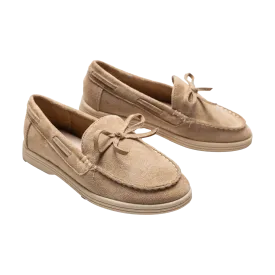 Beige Suede Formal Laced Dress Shoes