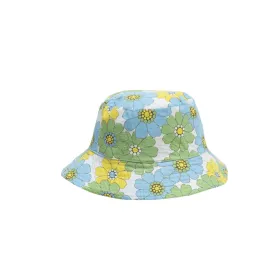 Bobbie Hat in Blue Flower Power