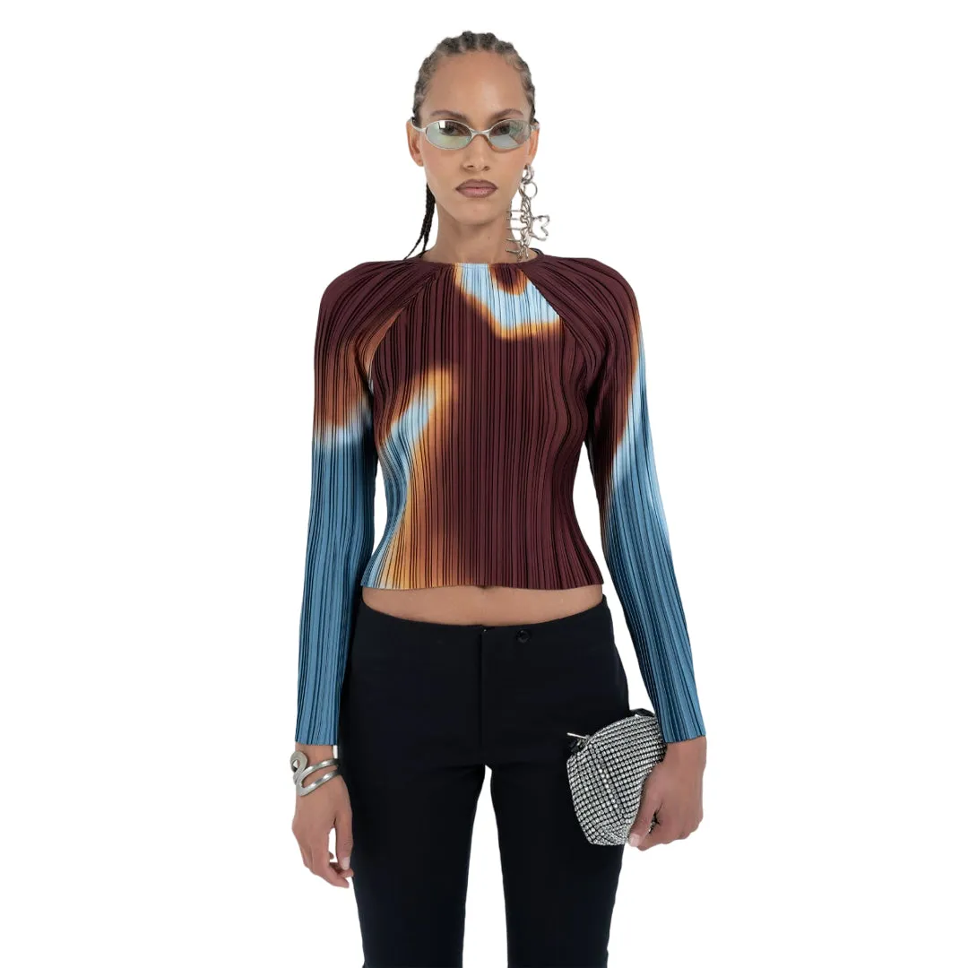 BOX PLEAT RAGLAN TOP BURN