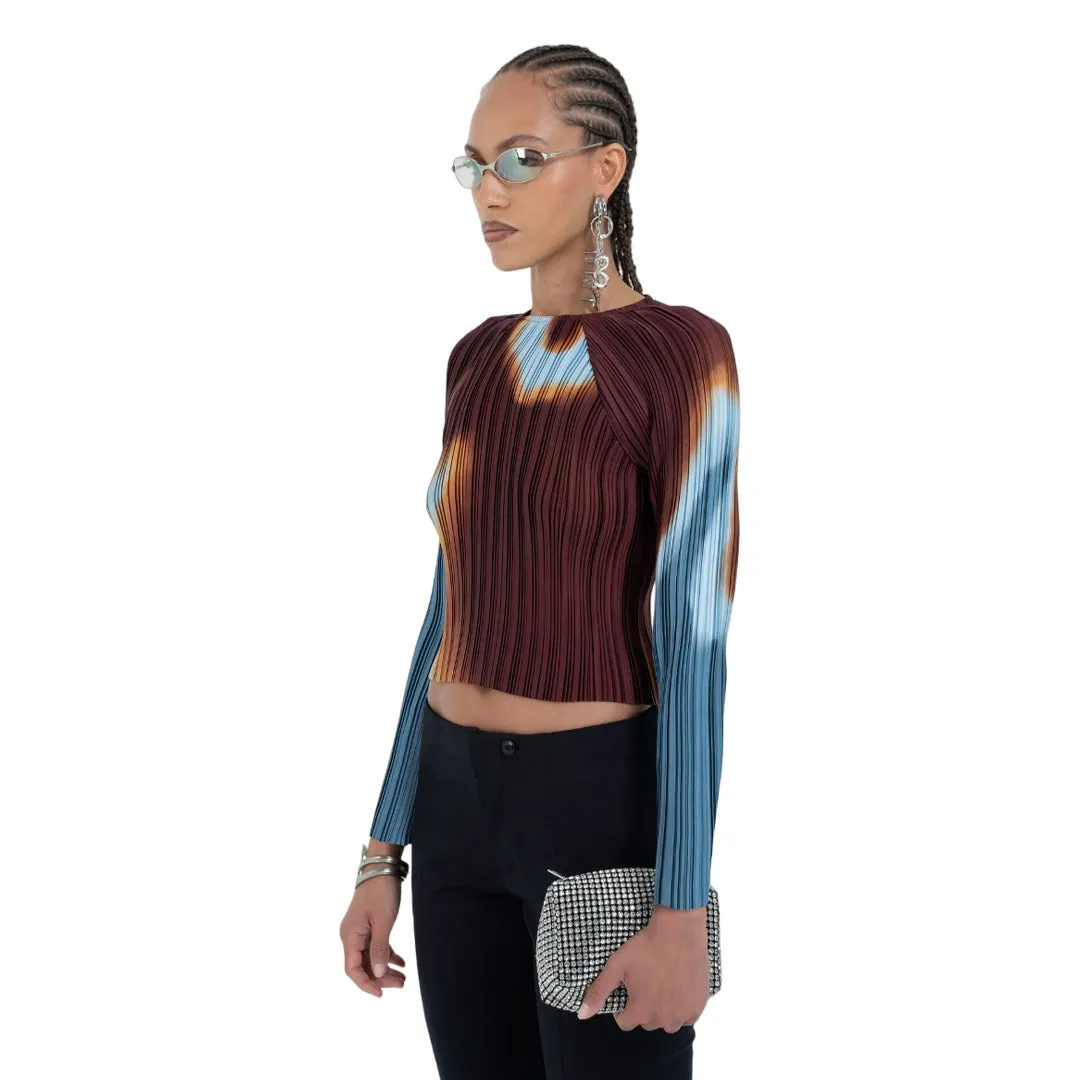 BOX PLEAT RAGLAN TOP BURN