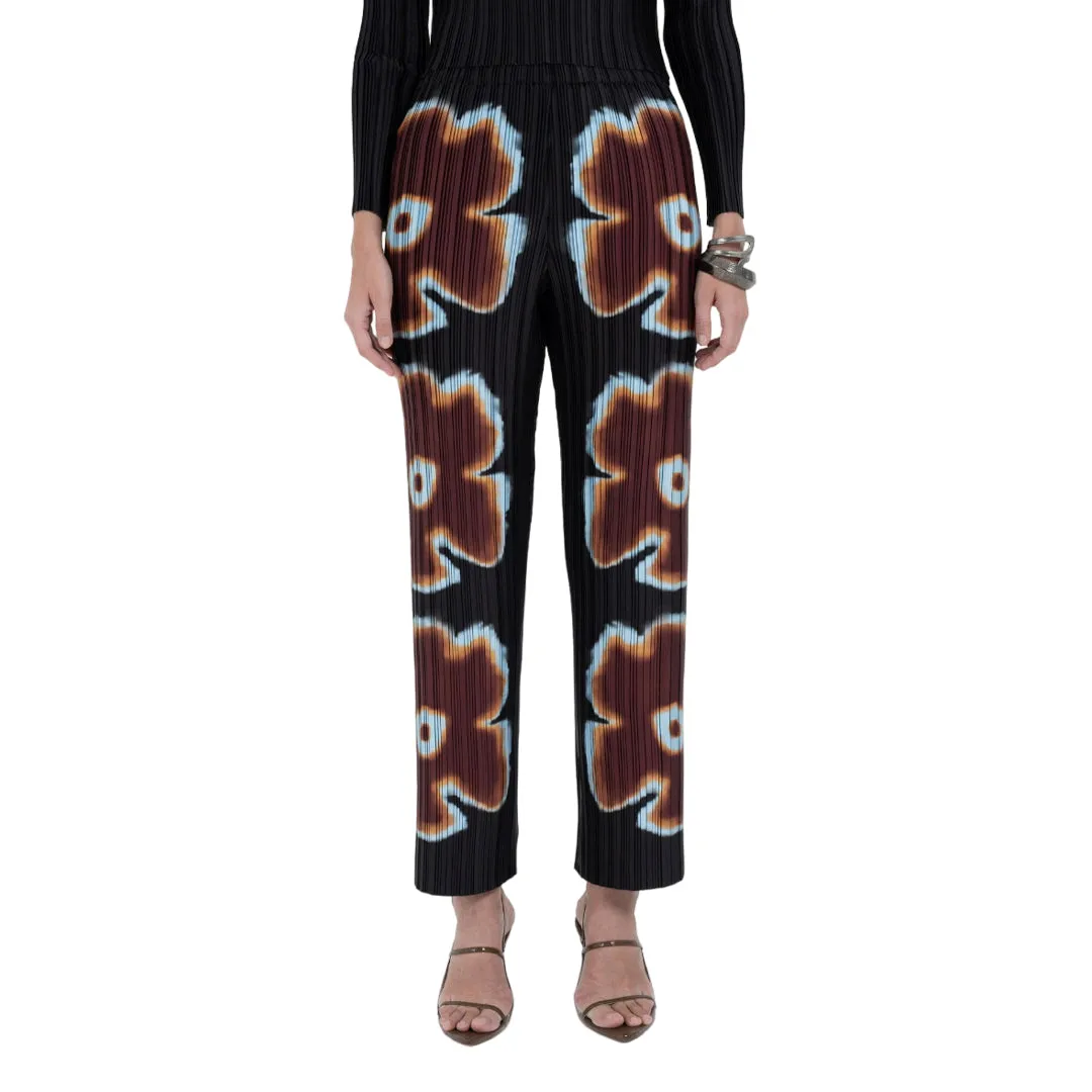 BOX PLEAT STRAIGHT PANT BURNING FLOWER