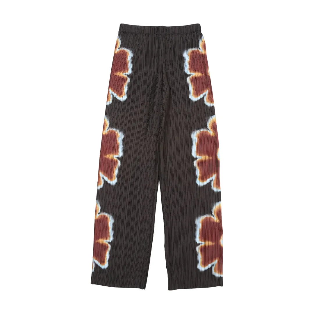 BOX PLEAT STRAIGHT PANT BURNING FLOWER