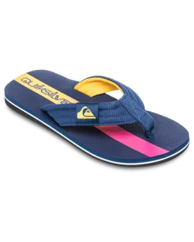 Boys Molokai Layback II Flip Flops in Estate Blue Holmes