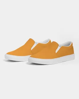 Bright Orange Slip-On Canvas Sneakers | Women's | Bright Pure Orange | C0M50Y100K0