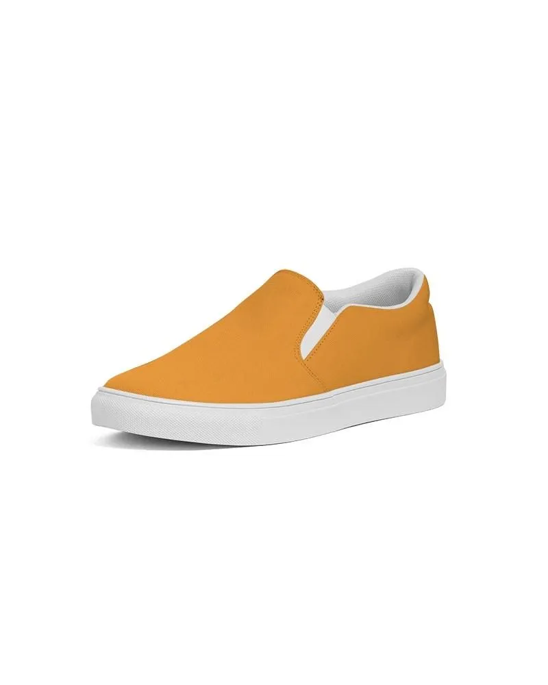 Bright Orange Slip-On Canvas Sneakers | Women's | Bright Pure Orange | C0M50Y100K0
