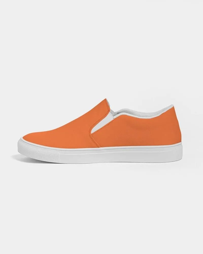Bright Orange Slip-On Canvas Sneakers | Women's | Bright Pure Orange | C0M75Y100K0