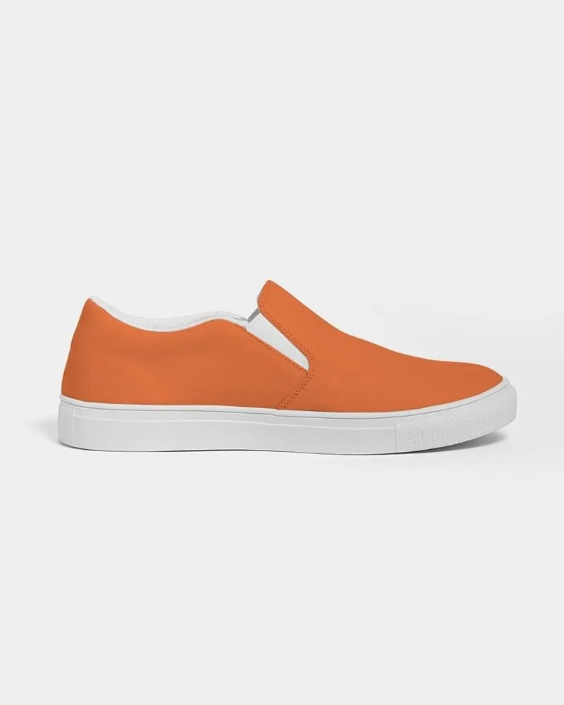 Bright Orange Slip-On Canvas Sneakers | Women's | Bright Pure Orange | C0M75Y100K0