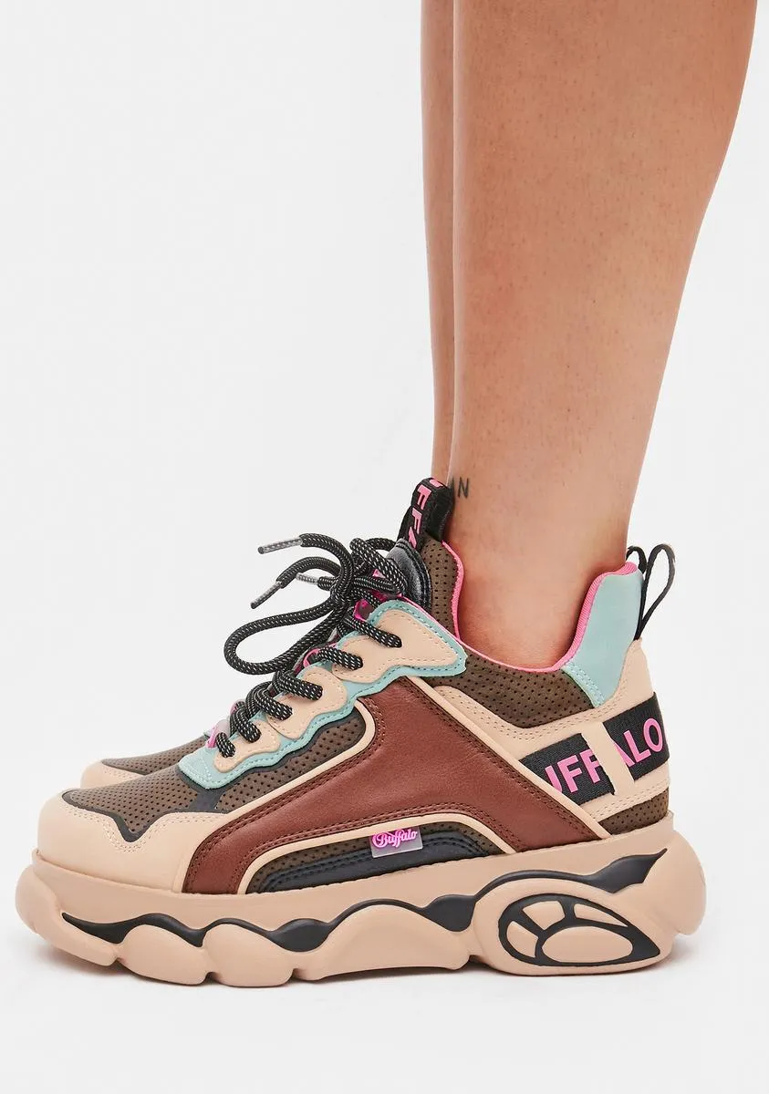 Brown Multi CLD Chai Platform Sneakers