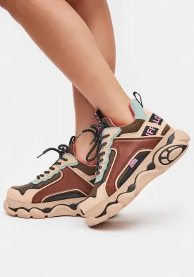Brown Multi CLD Chai Platform Sneakers