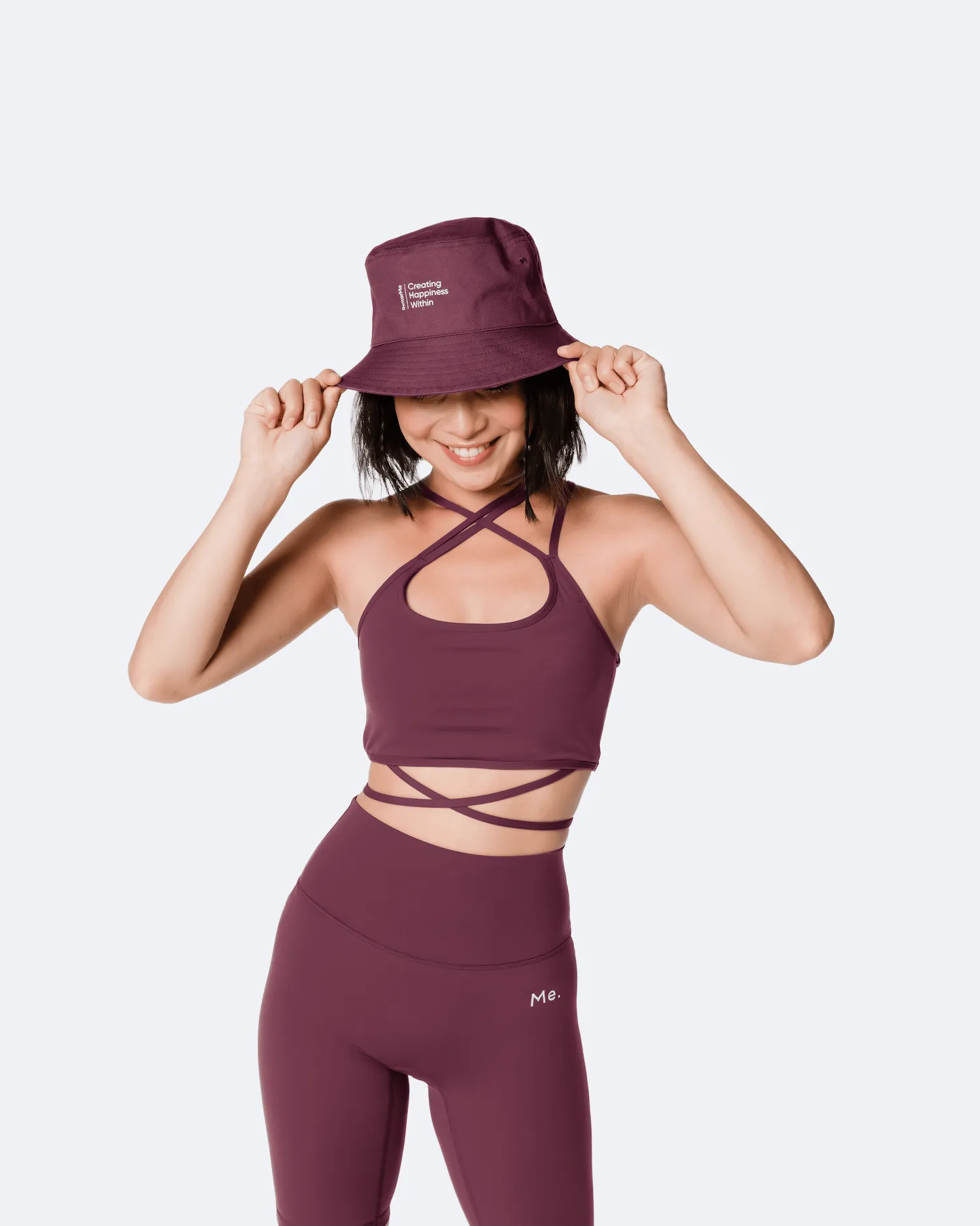 Burgundy Casual Bucket Hat