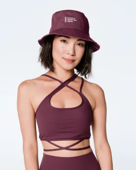 Burgundy Casual Bucket Hat