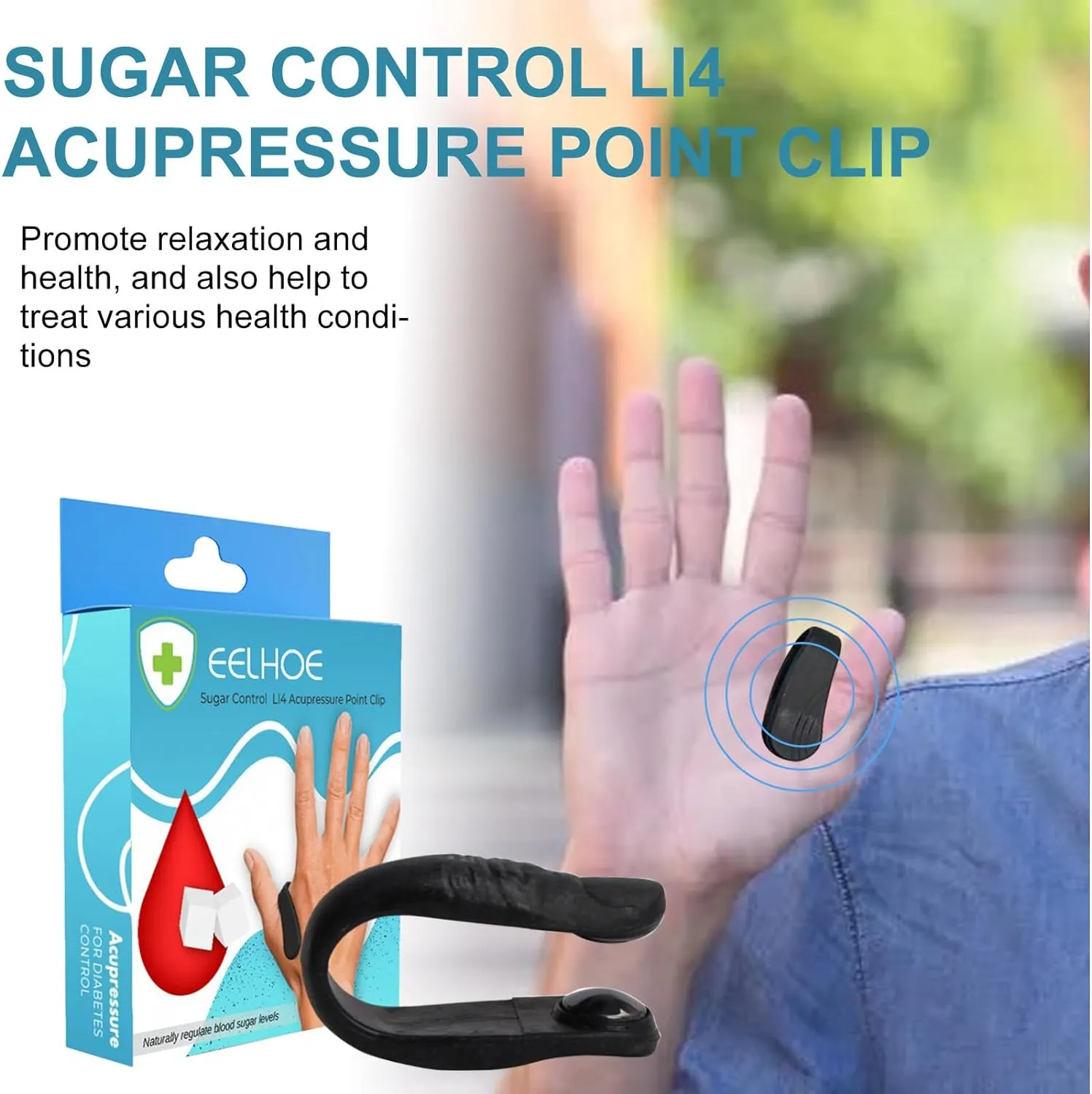 (BUY 1 GET 1 FREE) GlucoGrip Sugar Control LI4 Acupressure Point Clip