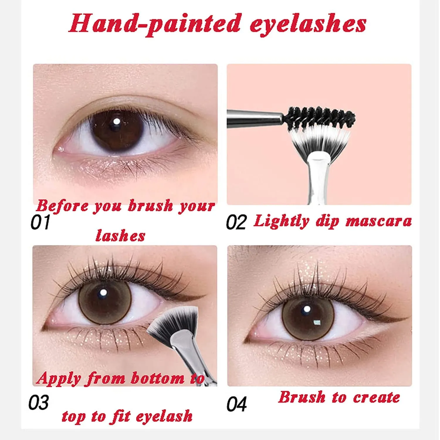 Buy 1 Get 1 FreeFolding Angle Scalloped Lash Brush