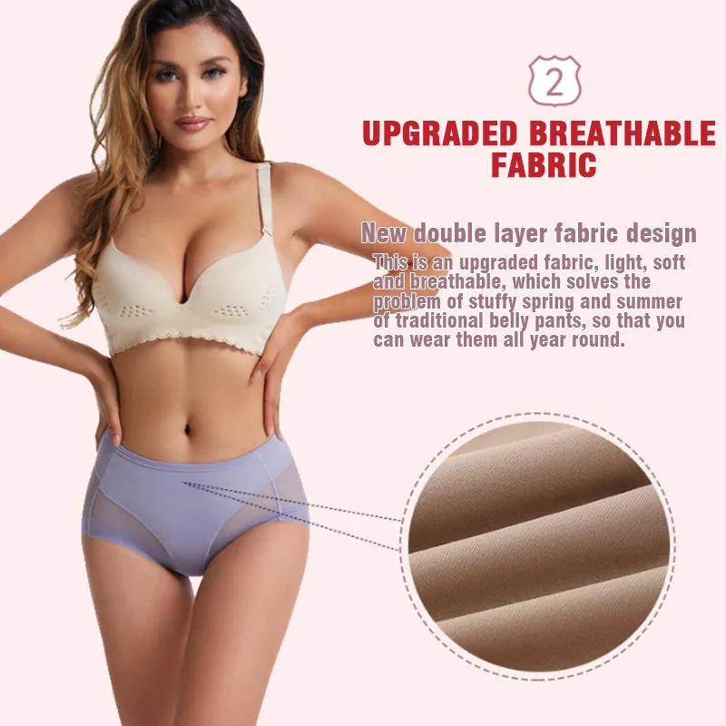 Buy 3 get 1 free (4 pieces)High Waist Ice Silk Seamless Shaping Briefs