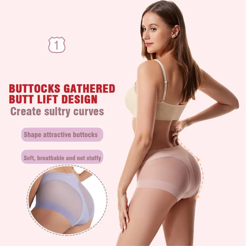 Buy 3 get 1 free (4 pieces)High Waist Ice Silk Seamless Shaping Briefs