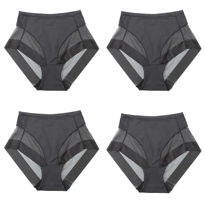 Buy 3 get 1 free (4 pieces)High Waist Ice Silk Seamless Shaping Briefs
