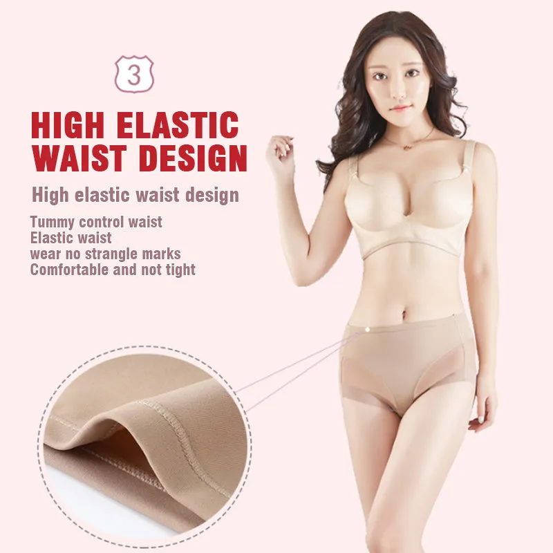 Buy 3 get 1 free (4 pieces)High Waist Ice Silk Seamless Shaping Briefs