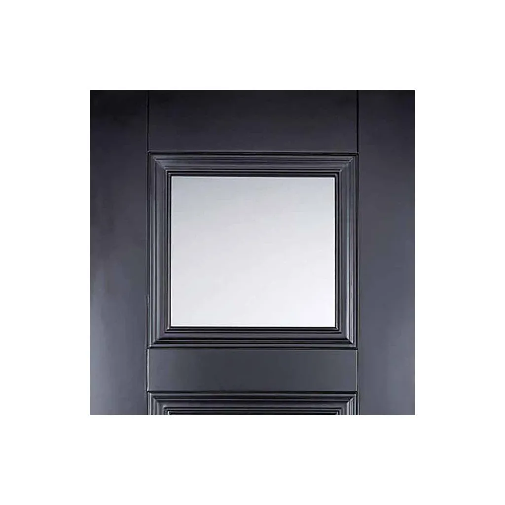 Four Folding Doors & Frame Kit - Amsterdam Black Primed 2 2 - Clear Glass - Unfinished