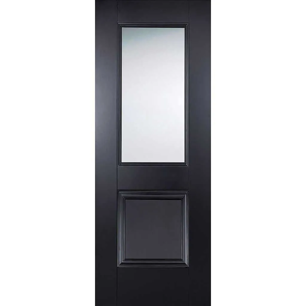 Four Folding Doors & Frame Kit - Arnhem Black Primed 2 2 - Clear Glass - Unfinished