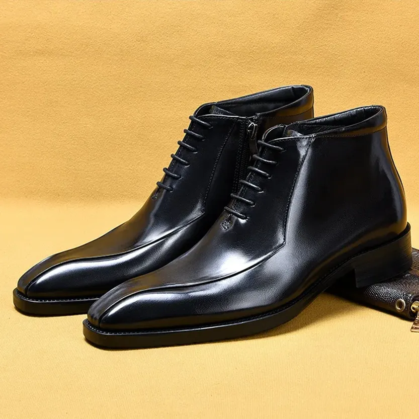Funki Buys | Boots | Men's Genuine Leather Chelsea Ankle Boot