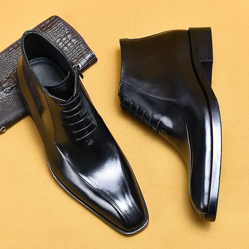 Funki Buys | Boots | Men's Genuine Leather Chelsea Ankle Boot