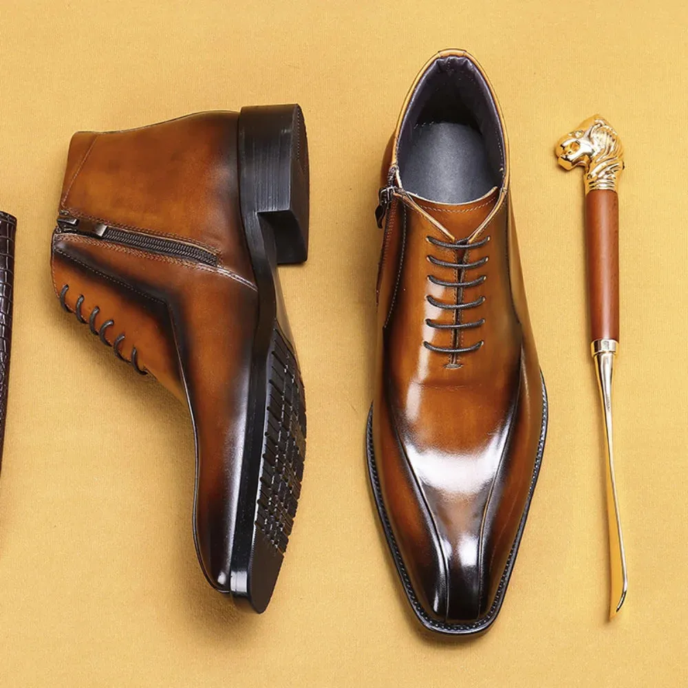 Funki Buys | Boots | Men's Genuine Leather Chelsea Ankle Boot