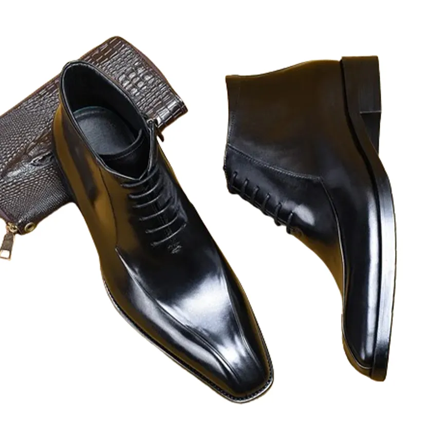 Funki Buys | Boots | Men's Genuine Leather Chelsea Ankle Boot