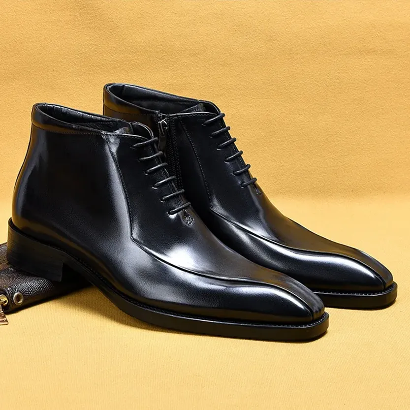 Funki Buys | Boots | Men's Genuine Leather Chelsea Ankle Boot