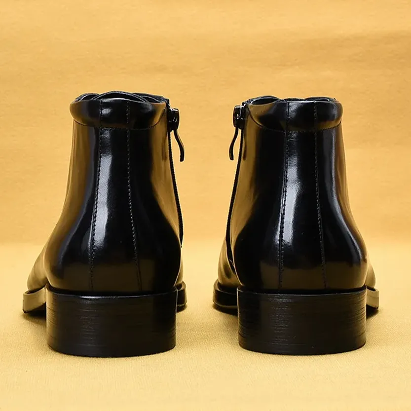 Funki Buys | Boots | Men's Genuine Leather Chelsea Ankle Boot