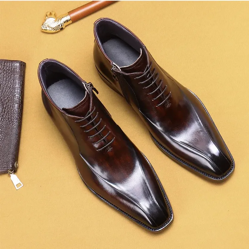 Funki Buys | Boots | Men's Genuine Leather Chelsea Ankle Boot