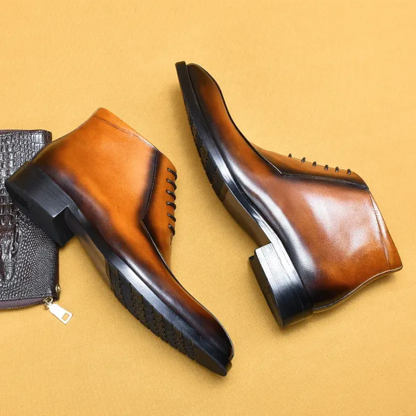 Funki Buys | Boots | Men's Genuine Leather Chelsea Ankle Boot