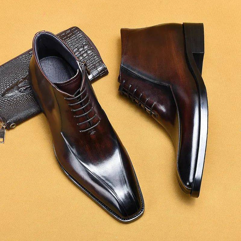 Funki Buys | Boots | Men's Genuine Leather Chelsea Ankle Boot