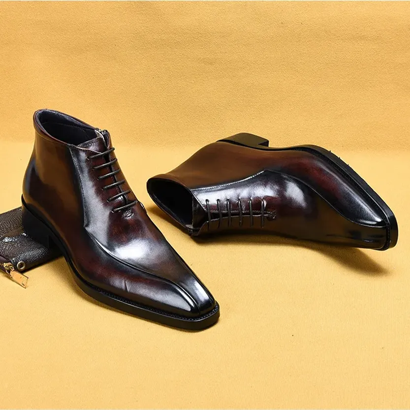 Funki Buys | Boots | Men's Genuine Leather Chelsea Ankle Boot