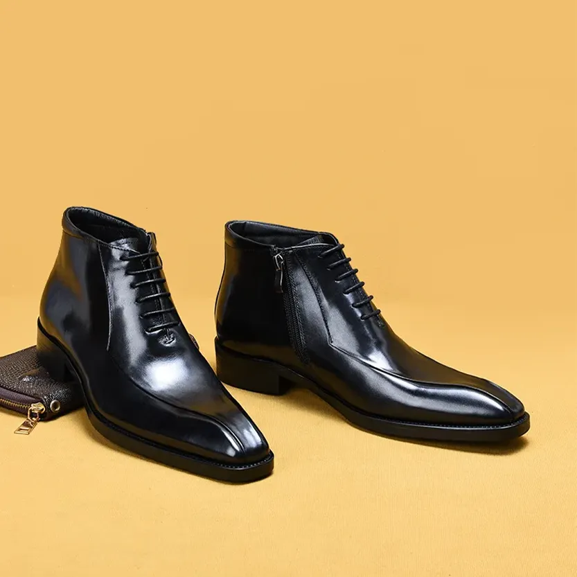 Funki Buys | Boots | Men's Genuine Leather Chelsea Ankle Boot