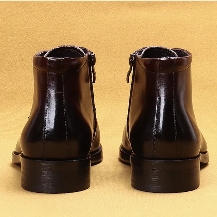 Funki Buys | Boots | Men's Genuine Leather Chelsea Ankle Boot