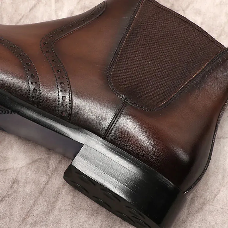 Funki Buys | Boots | Men's Leather Formal Dress Ankle Boots