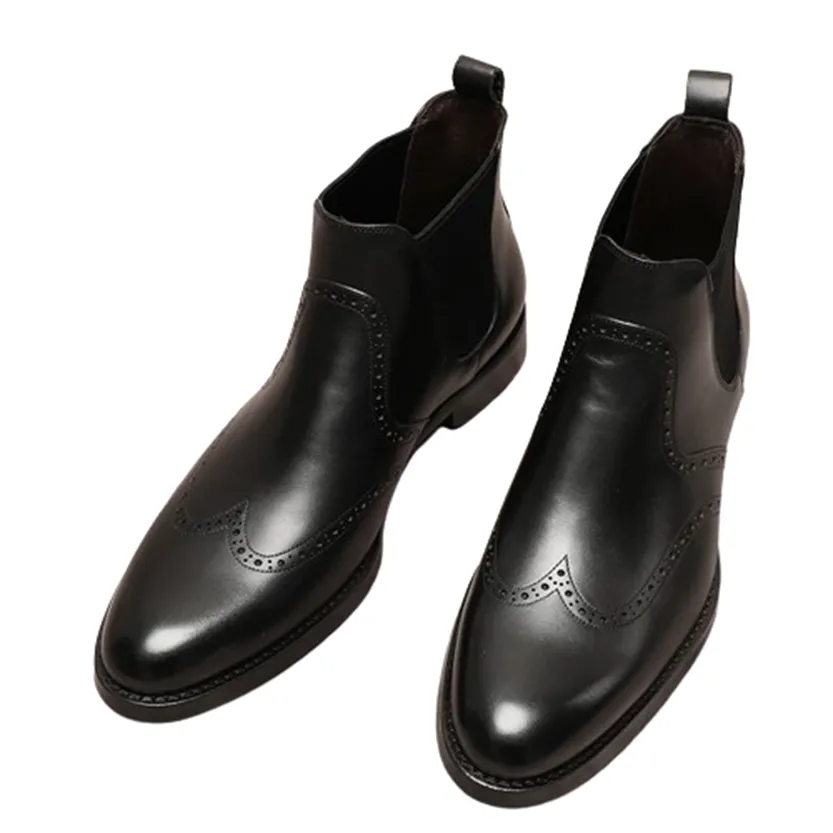 Funki Buys | Boots | Men's Leather Formal Dress Ankle Boots
