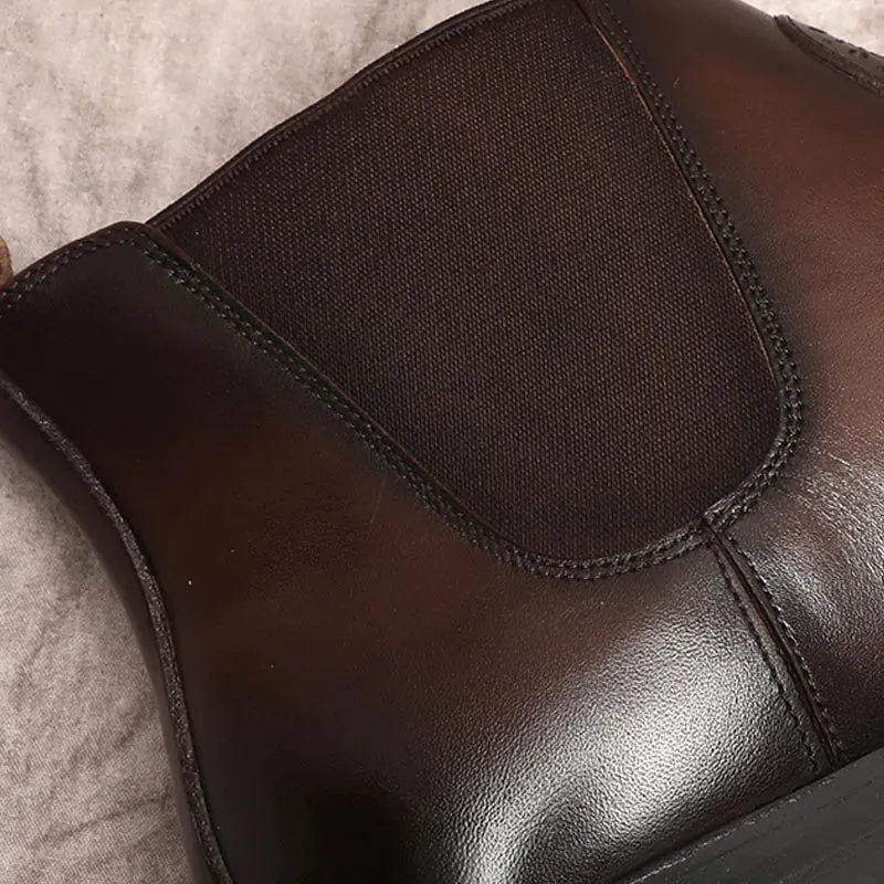 Funki Buys | Boots | Men's Leather Formal Dress Ankle Boots