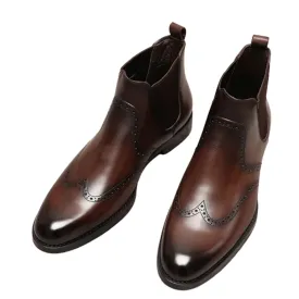 Funki Buys | Boots | Men's Leather Formal Dress Ankle Boots