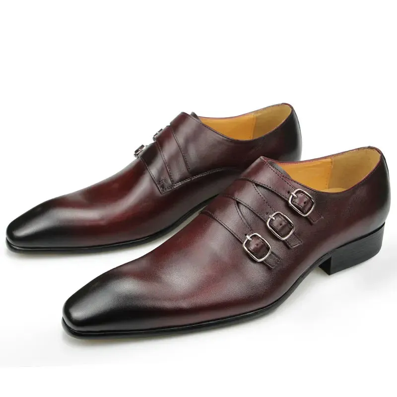 Funki Buys | Shoes | Men's Genuine Leather Pointed Toe Shoes