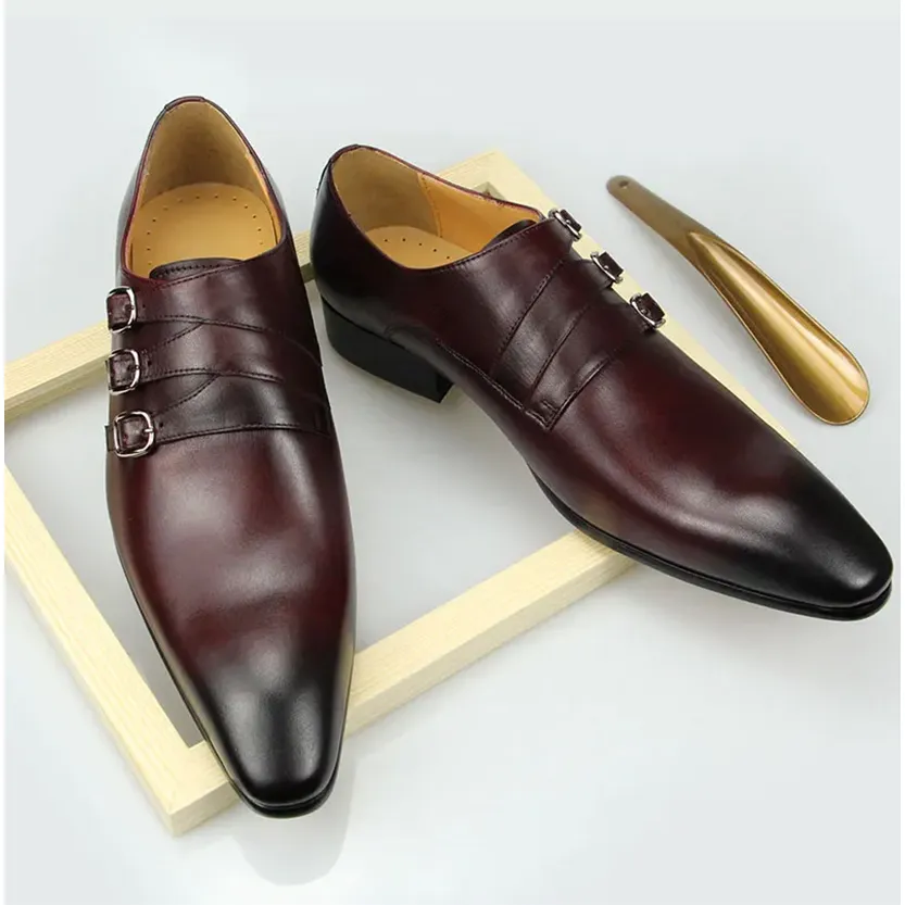 Funki Buys | Shoes | Men's Genuine Leather Pointed Toe Shoes