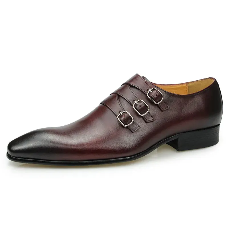 Funki Buys | Shoes | Men's Genuine Leather Pointed Toe Shoes