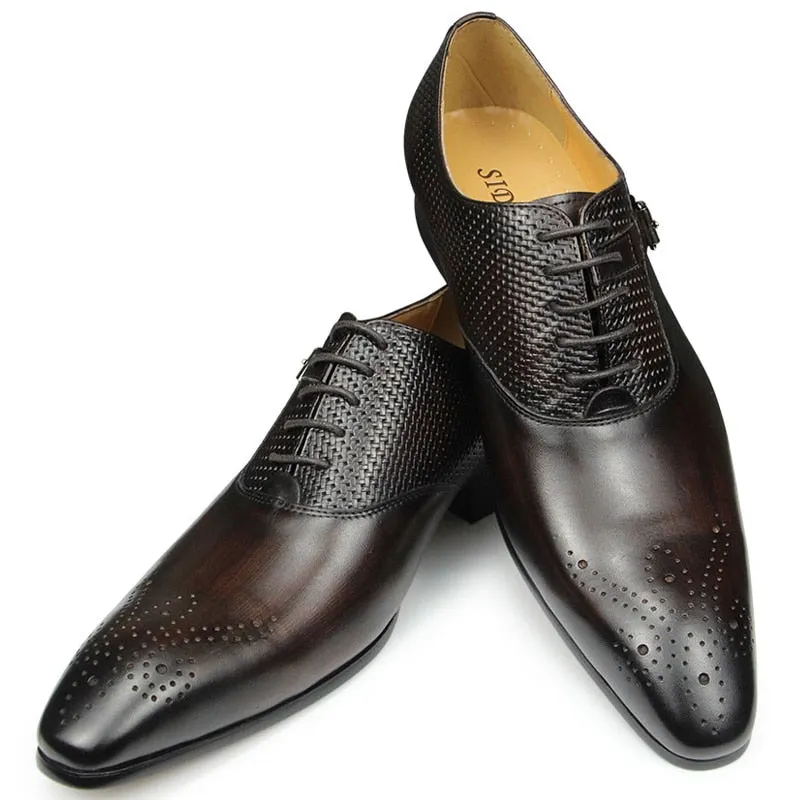 Funki Buys | Shoes | Men's Luxury Leather Brogue Dress Shoe