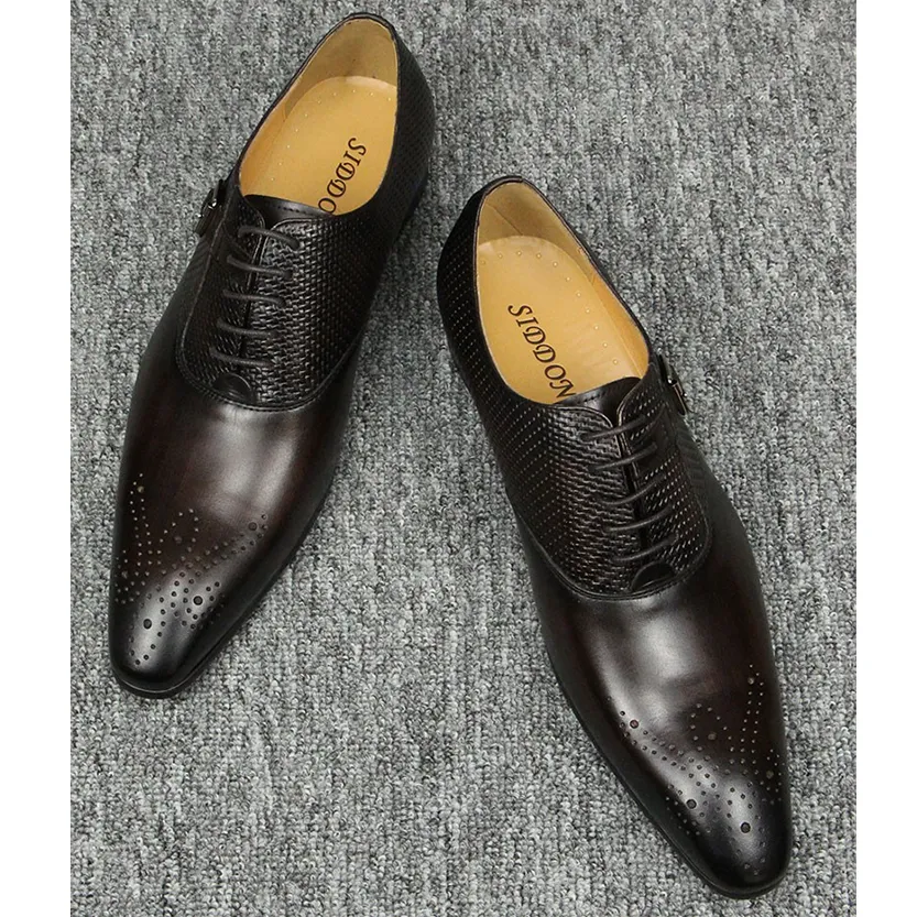 Funki Buys | Shoes | Men's Luxury Leather Brogue Dress Shoe