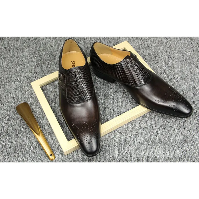 Funki Buys | Shoes | Men's Luxury Leather Brogue Dress Shoe