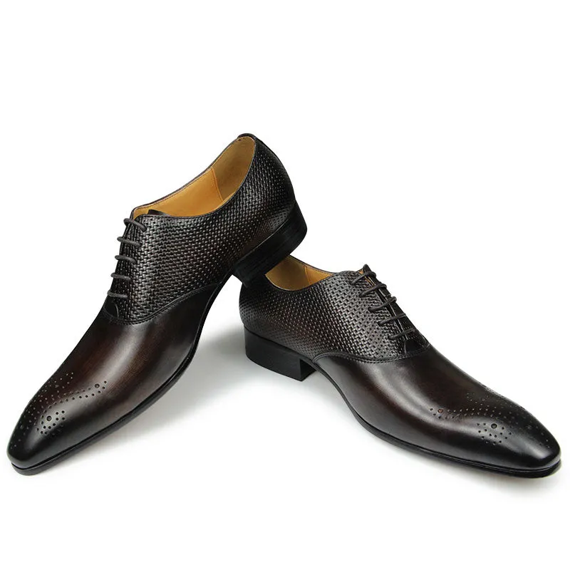 Funki Buys | Shoes | Men's Luxury Leather Brogue Dress Shoe